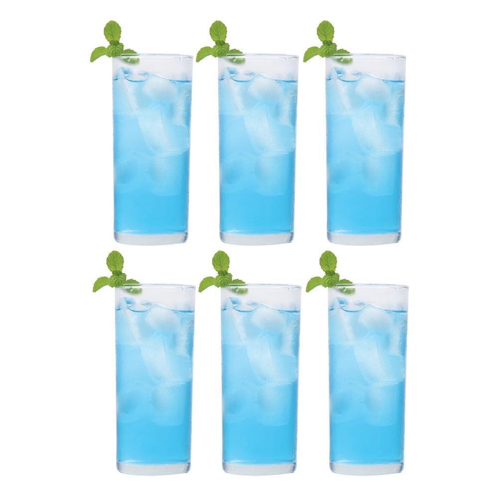 Conjunto 6 Copos Jamaica Vidro Tubo Long Drink Bar 320Ml