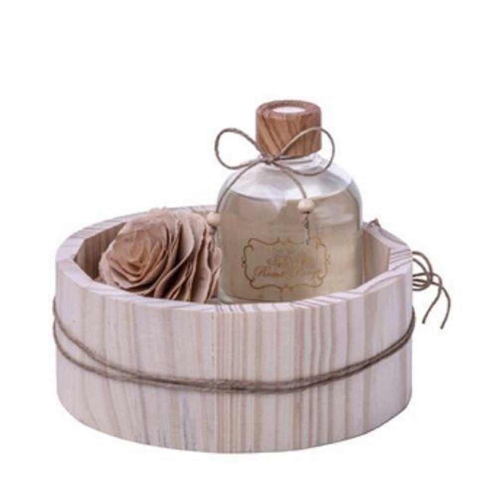 Kit Difusor Bamboo 200Ml Flor E Caixa Madeira Cxmad200F Roma