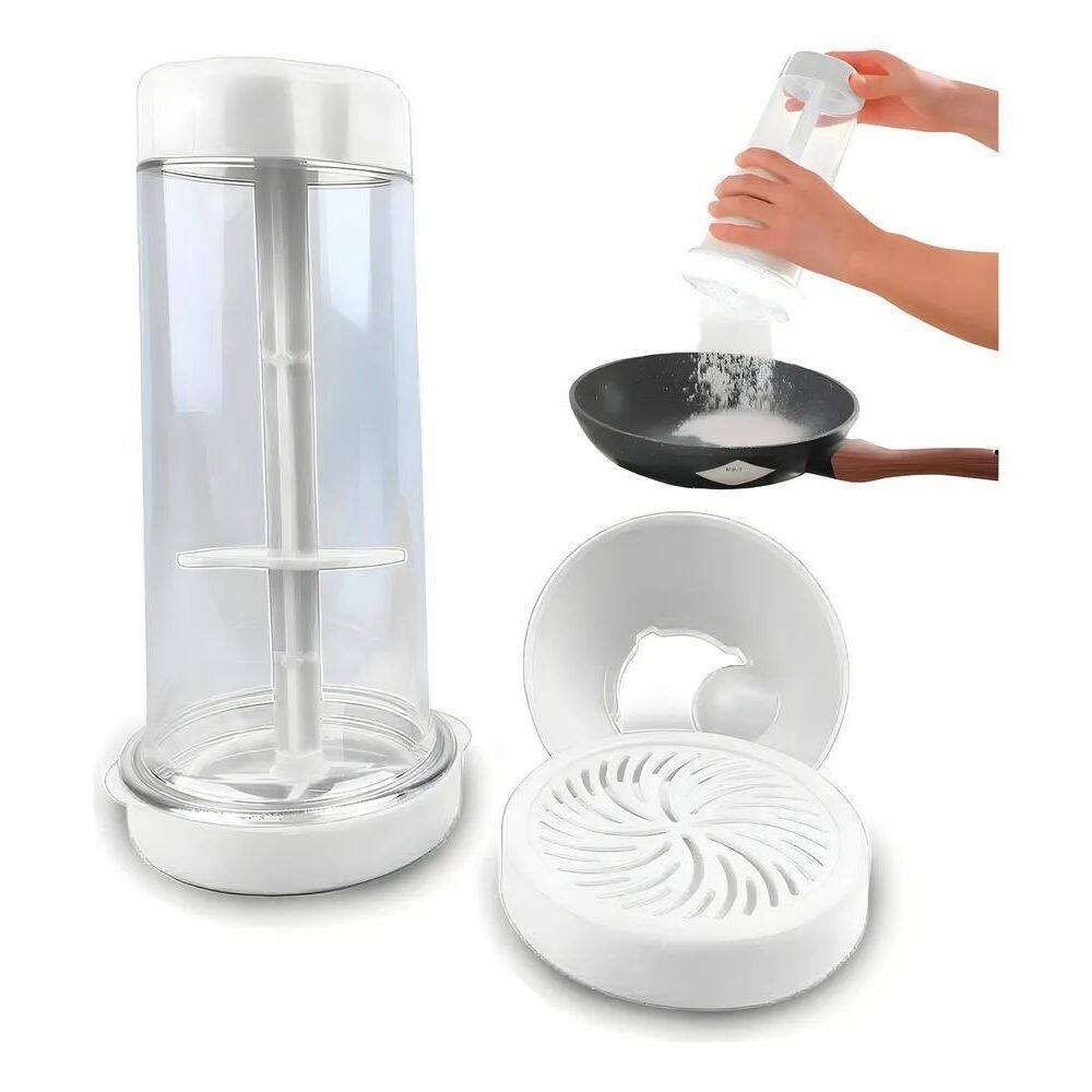 2X Polvilhador De Tapioca Branca Peneira E Armazena Beiju Ny