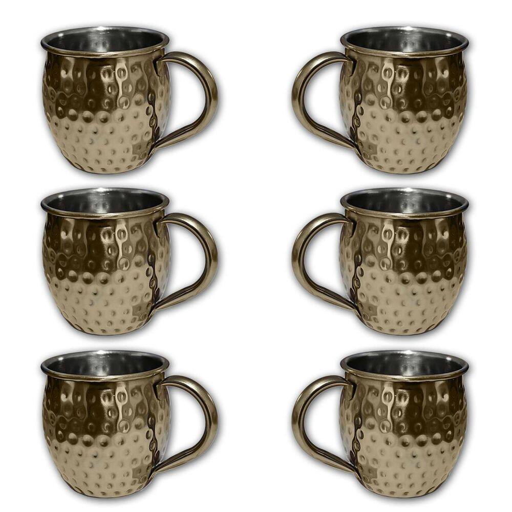 Kit 6 Canecas Moscow Mule Martelada Drink Premium 580Ml Dour