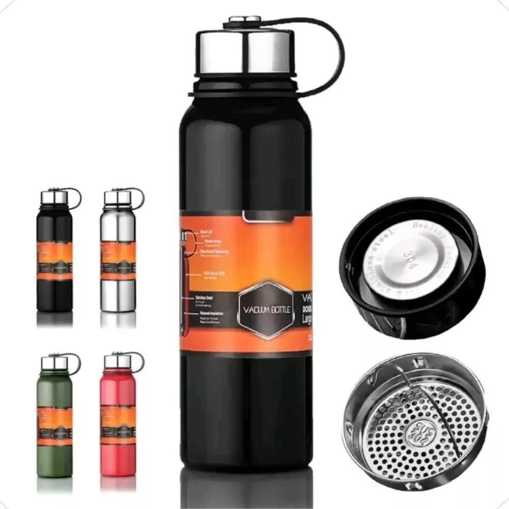 10X Garrafa Térmica Aço Inox A Vacuum Bottle Água Suco 1100