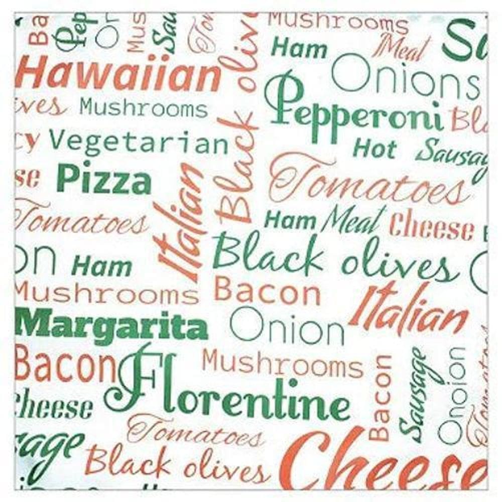 Kit 4 Guardanapos De Tecido Mamma Mia 40Cmx40Cm