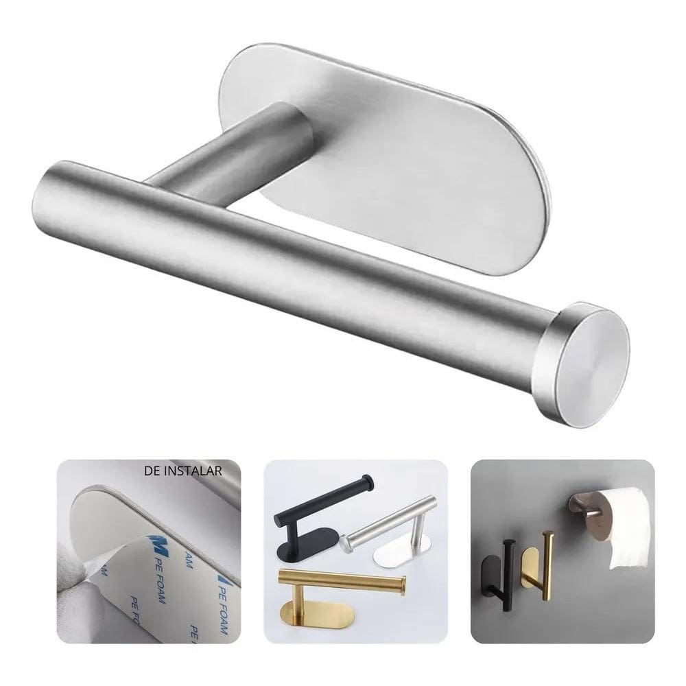 10X Porta Papel Higiênico Dami Suporte Em Aço Inox Premium