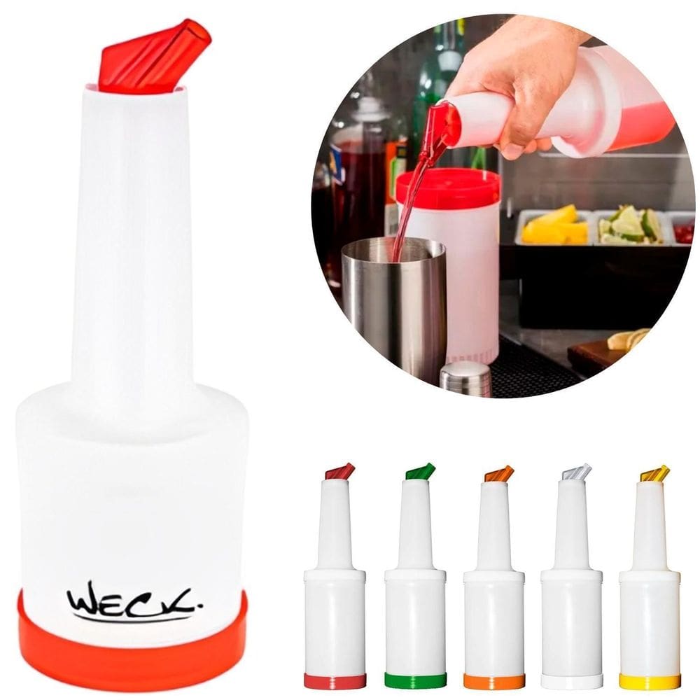 Garrafa Storen Para Bebida Bartender Tampa Rosca 1 Litro