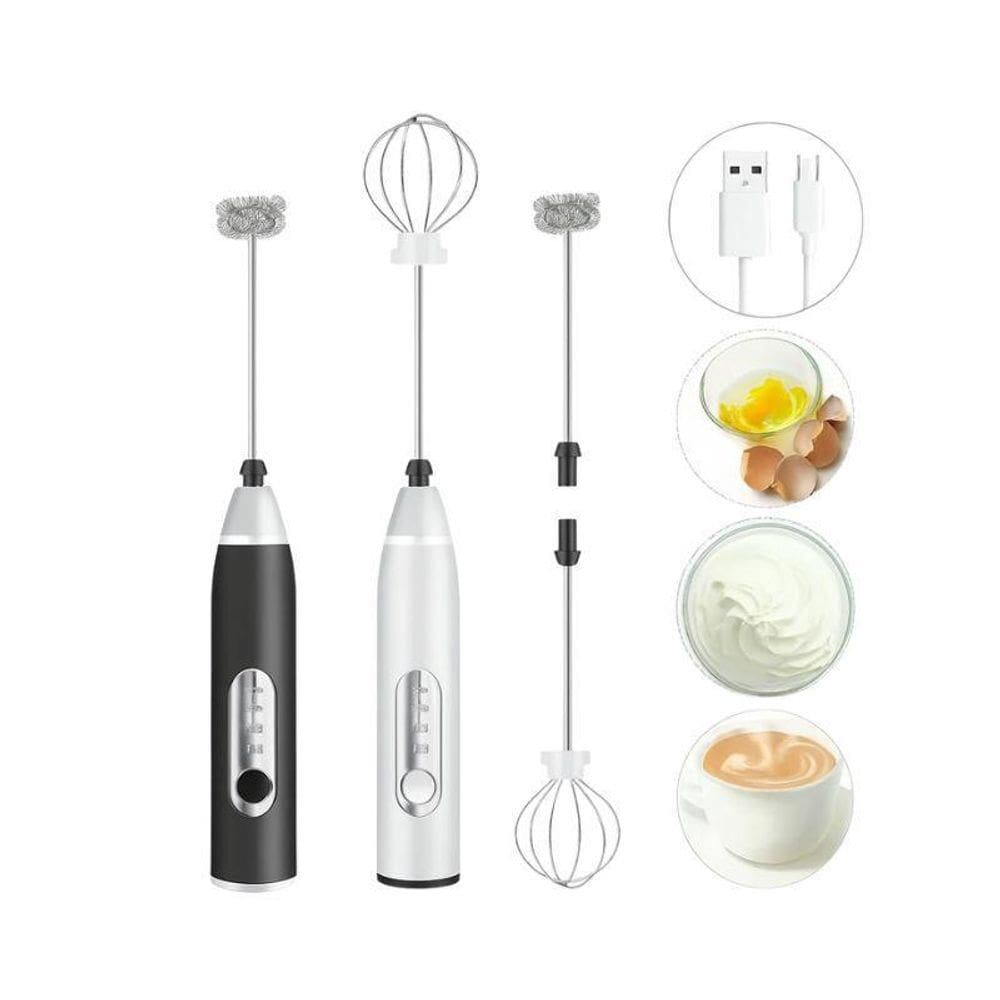 Mini Mixer Elétrico Recarregável Multiuso Para Bebidas E Ovo