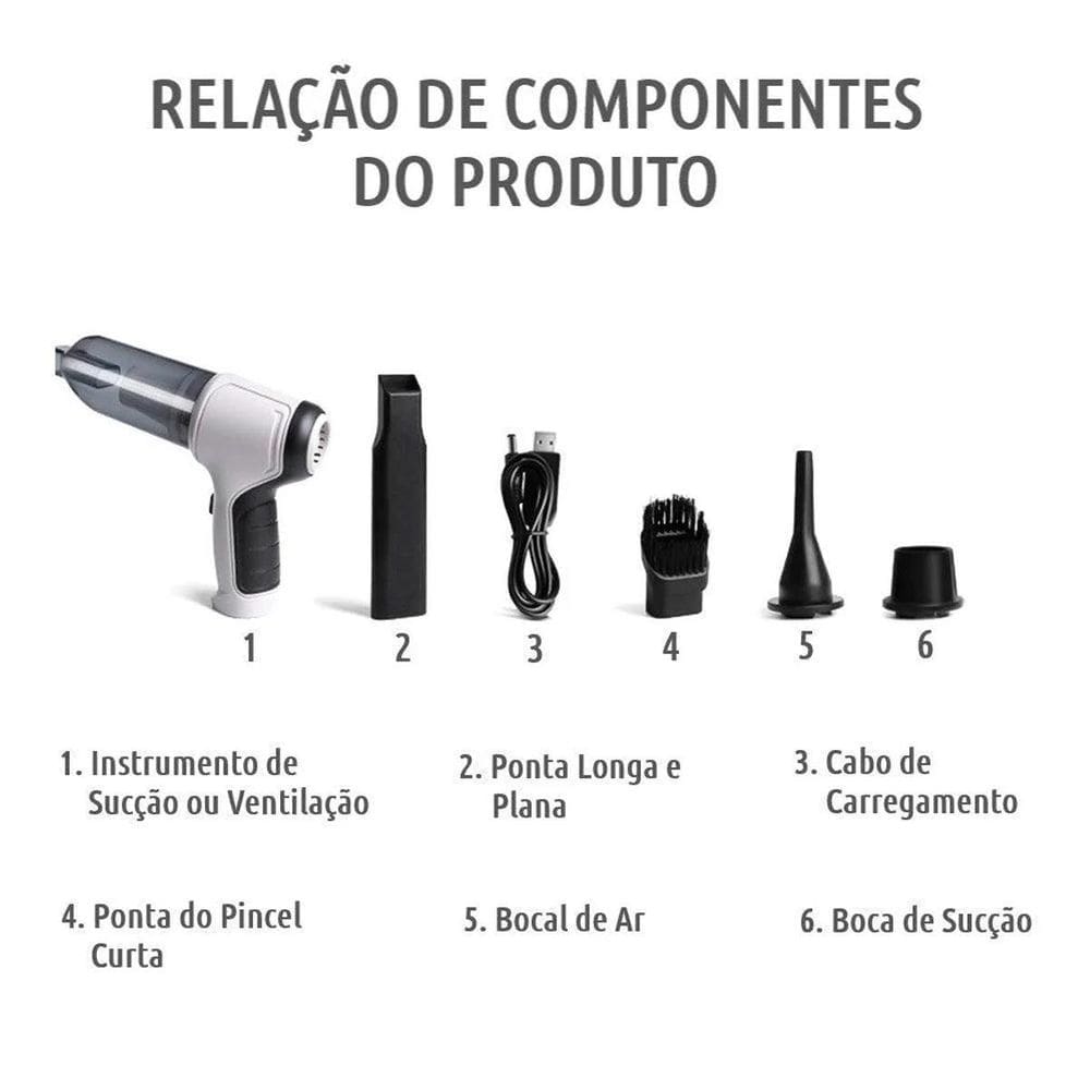 Sem Fio Aspirador Mini Poeira Portátil Recarregável Elétrico