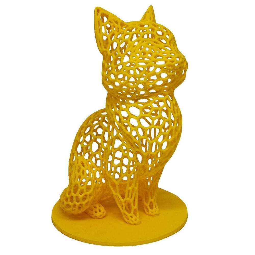 Gato Sentado 18 Cm Vazado 3D Enfeite Objeto Decorativo