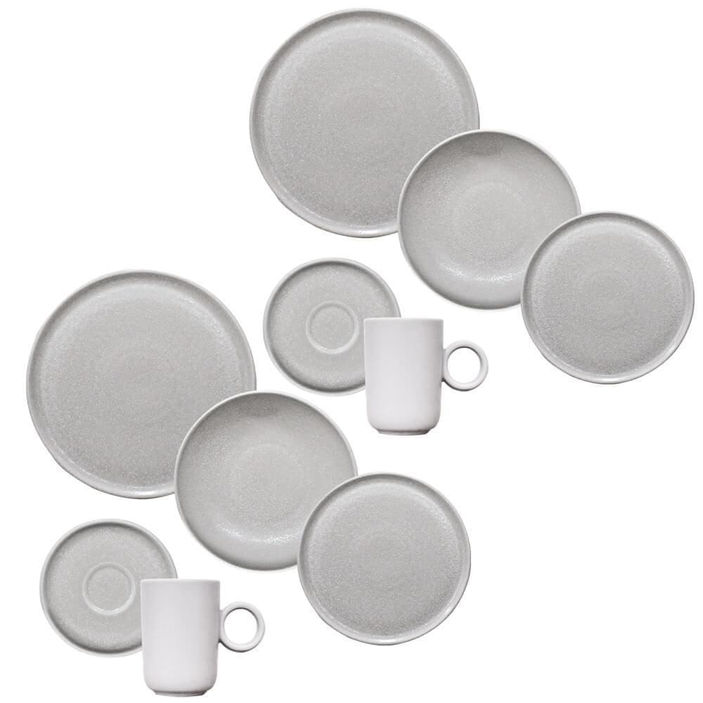 Aparelho Jantar Cerâmica Basic Sandy 40 Peças Porto Brasil