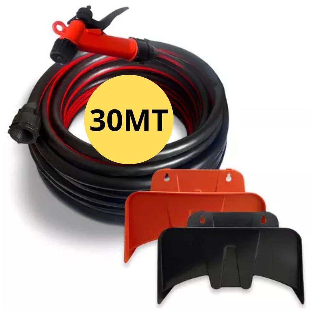 Mangueira Jardim 30Mts Reforçada Trançada 7/16 Suporte