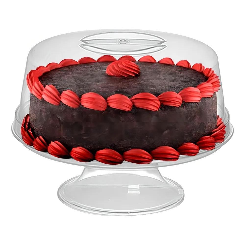 2X Porta Bolos Boleira Em Acrilico Com Pedestal Pequeno Ótim