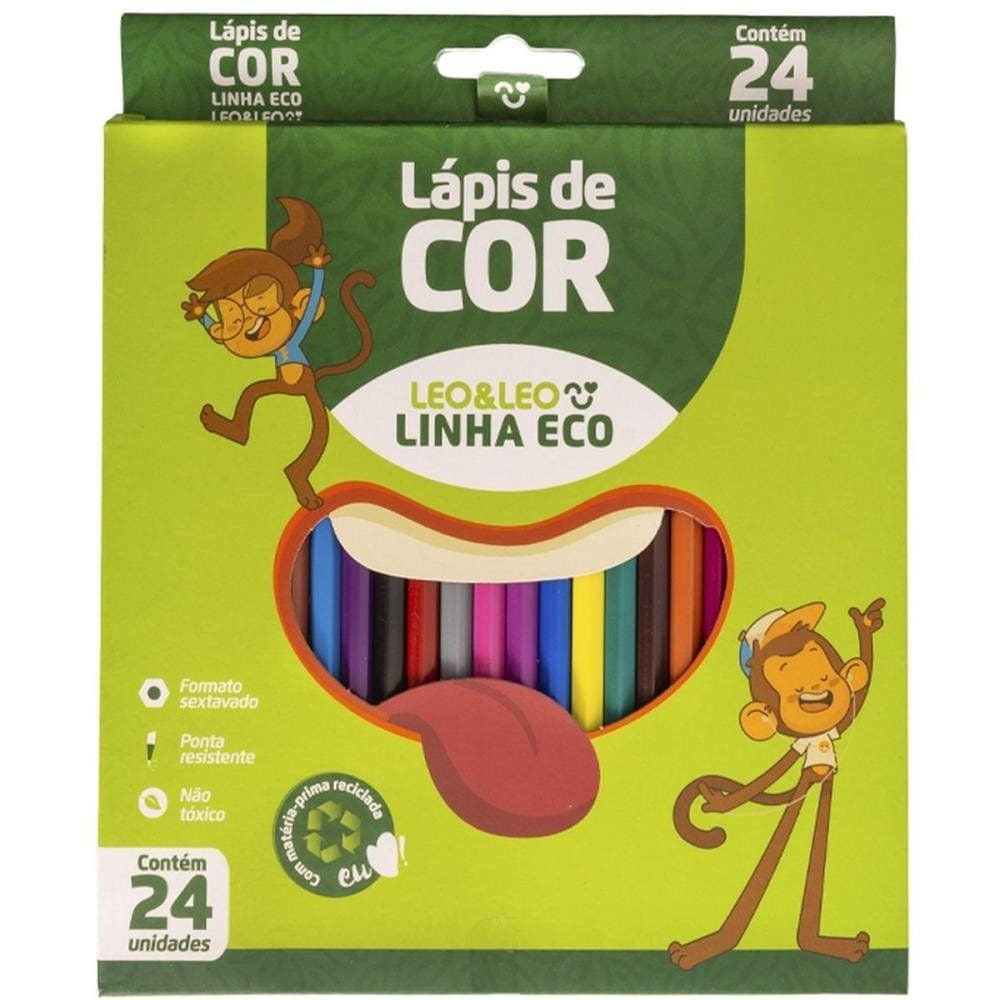 Lápis de Cor Sextavado Leo e Leo Eco 24 Cores - Leonora