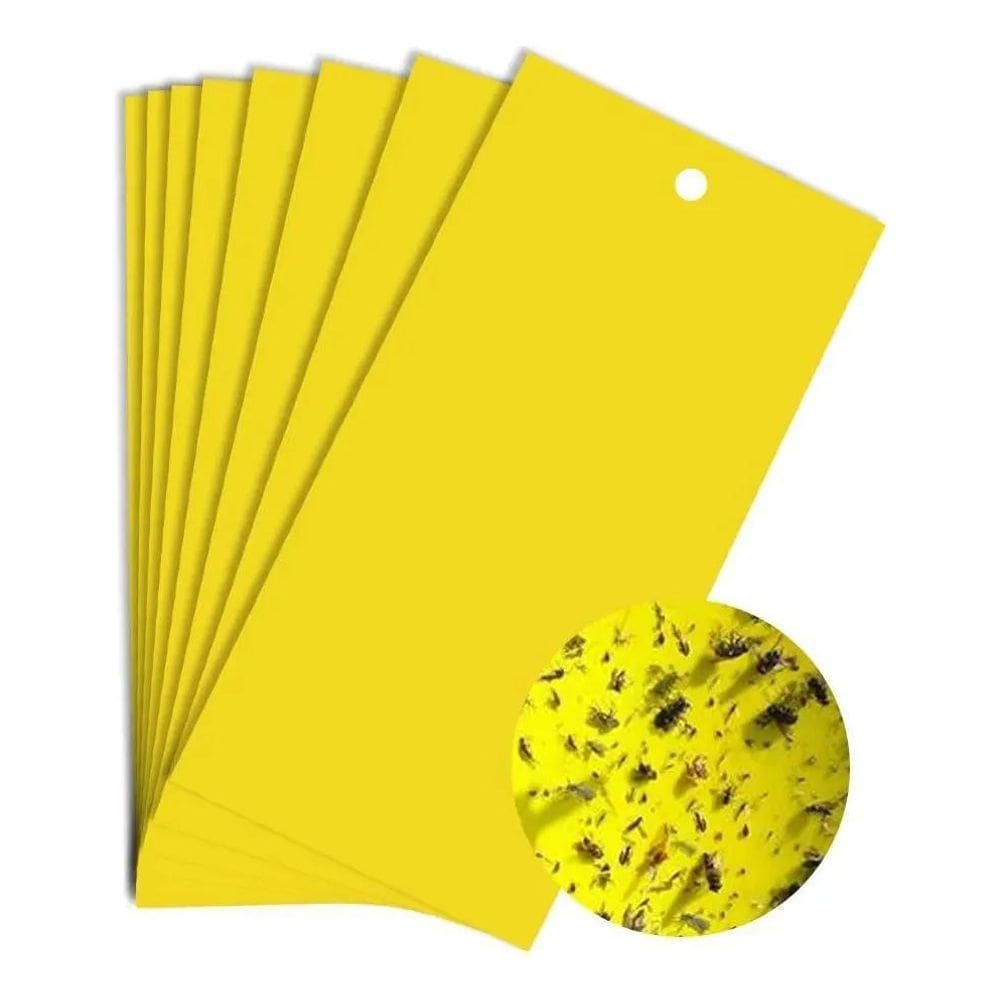 Armadilha Amarela Adesiva Contra Insetos Cartela - 10 Unid