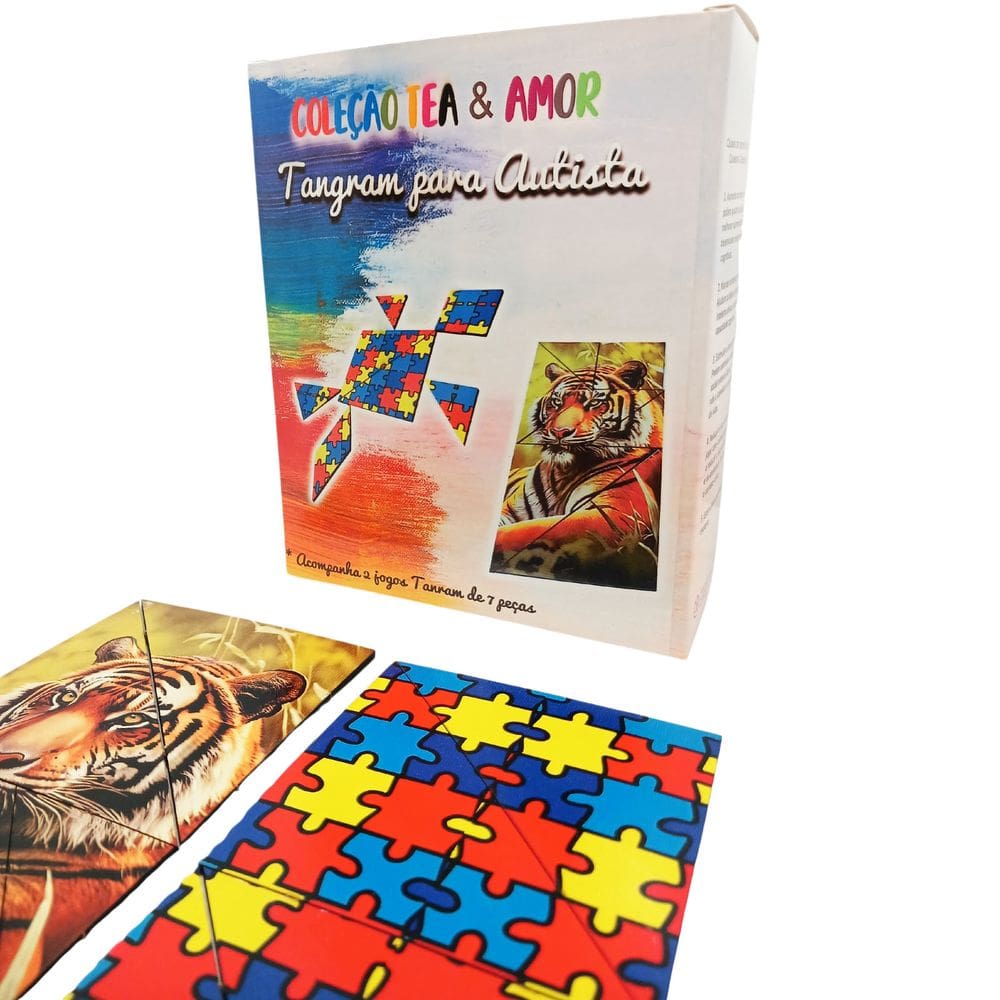 Jogo Educativo Tangram Divertido Para autistas em MDF