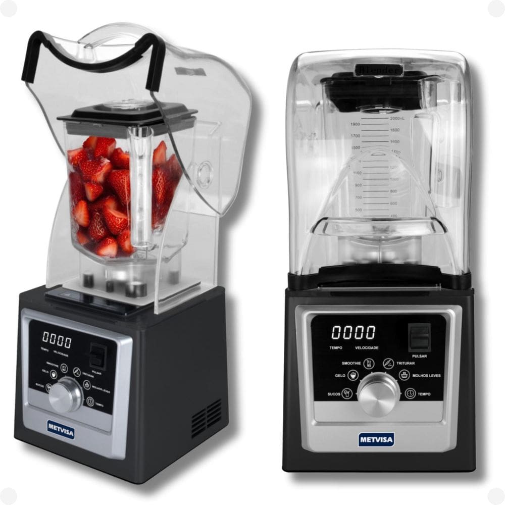 Liquidificador Digital Abafador Alta Rotação 2L Metvisa 220V