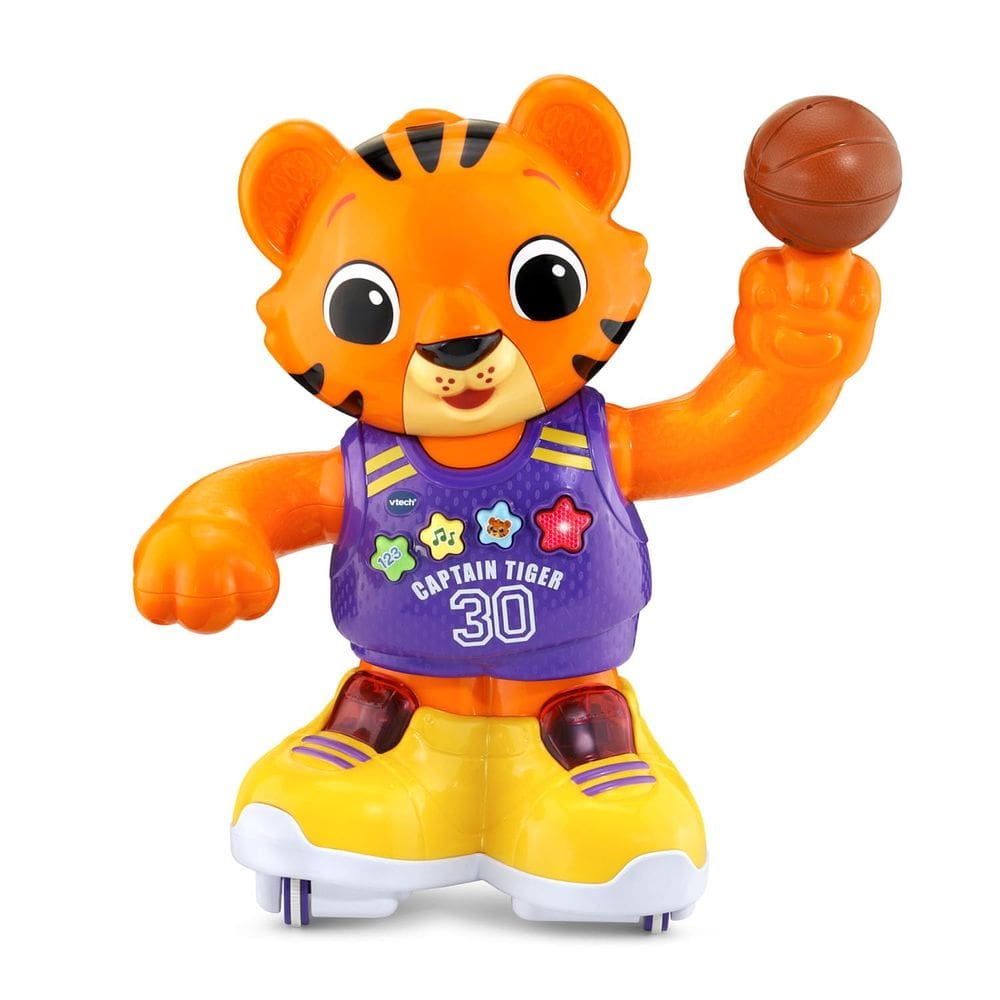 Brinquedo VTech Dribble and Bounce Tiger para crianças de 9 a 36 meses