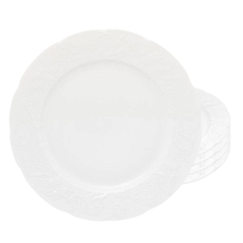 Jogo De Pratos Fundo 4 Peças 22Cm Branco Limoges Vendange