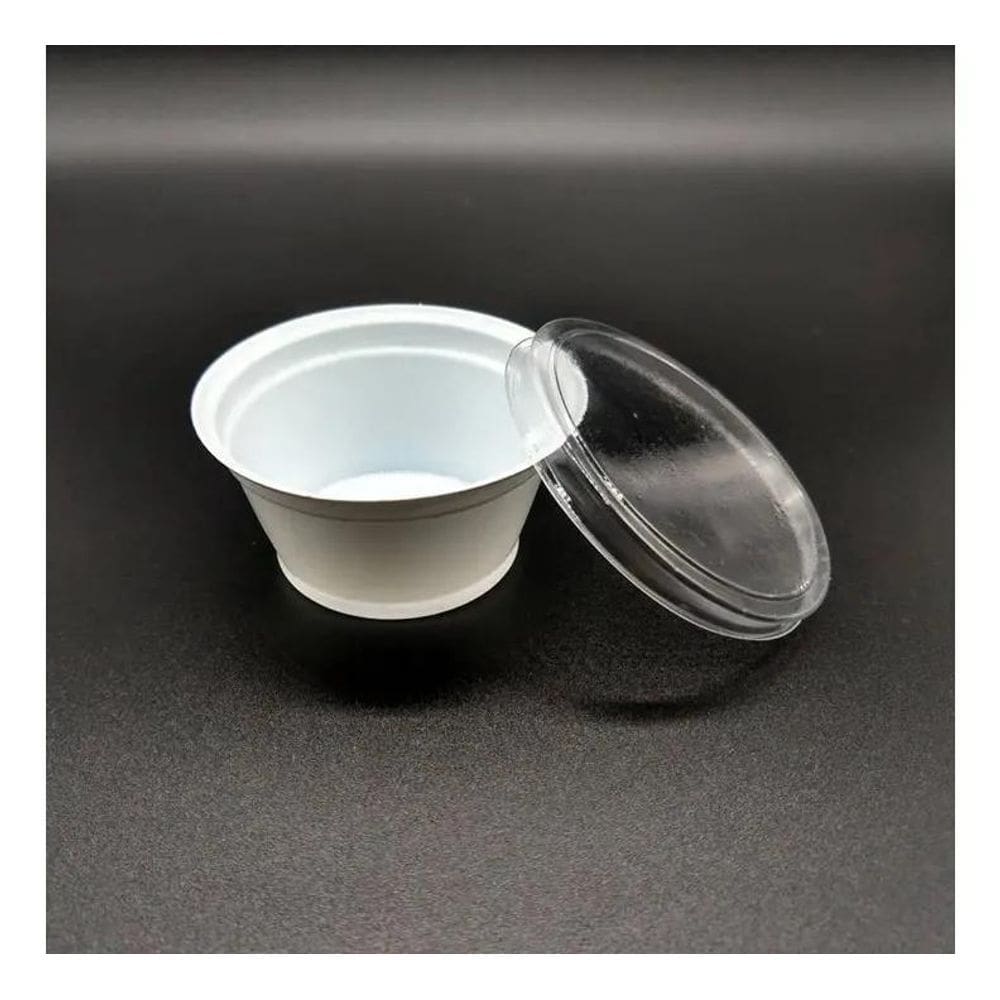 100Un Potinho Molheira Pote Descartável Molho Com Tampa 30Ml