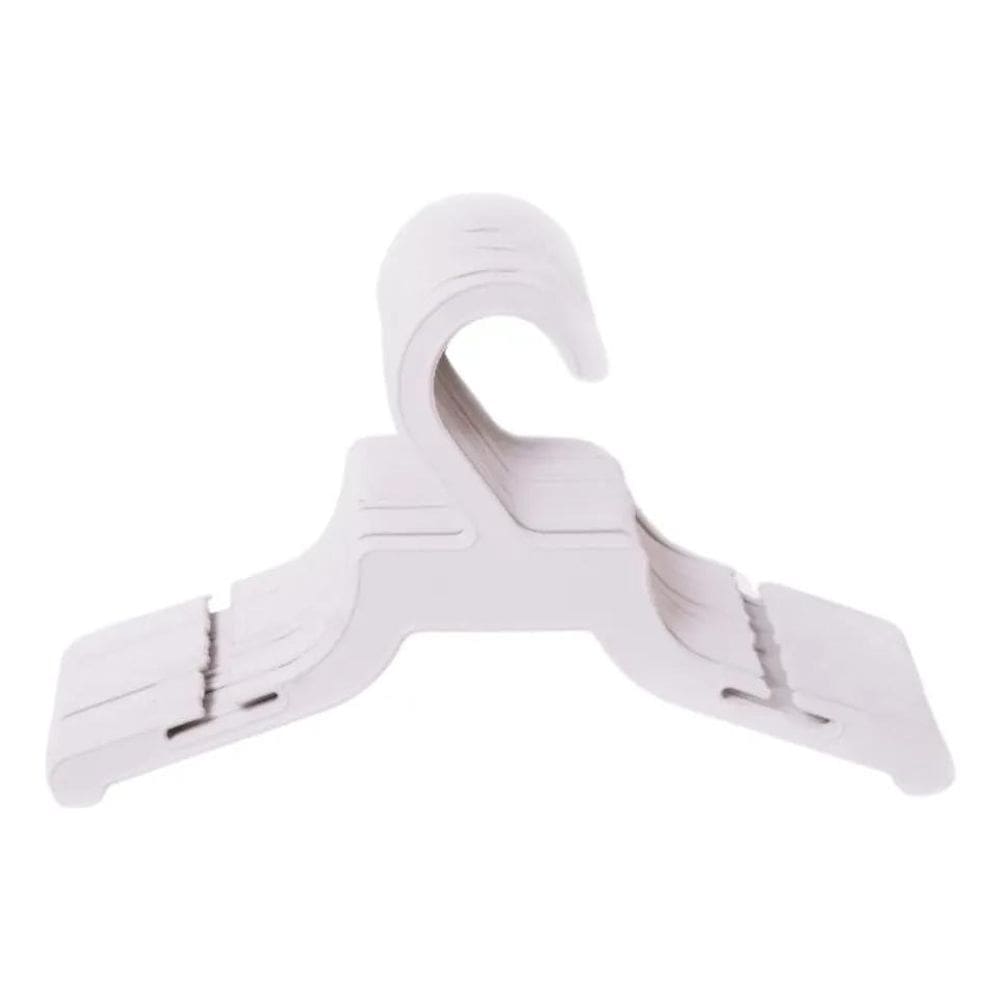2X Cabide Infantil Branco Kit 50 Un Roupas De Bebê E Pets