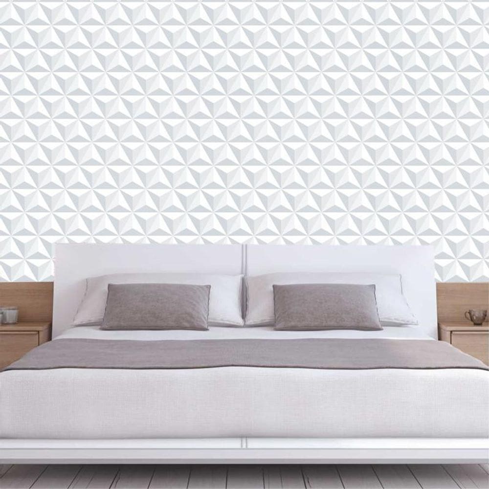 Papel De Parede Triângulos Geométrico 3D Adesivo Sala Quarto