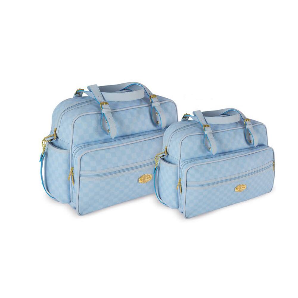 Kit de bolsas bebê paris azul claro 2 peça