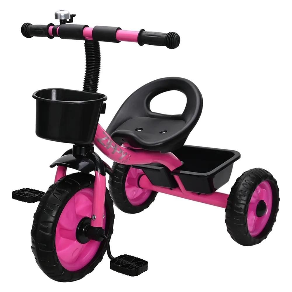 Triciclo Infantil Bicicleta Rosa Motoca Com Buzina Zippy Toys