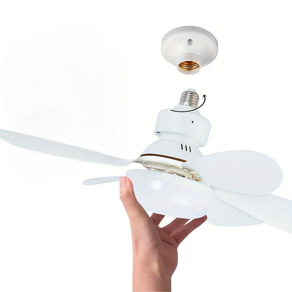 Ventilador De Teto Potente 6 Pás Bivolt Com Lâmpada E Controle