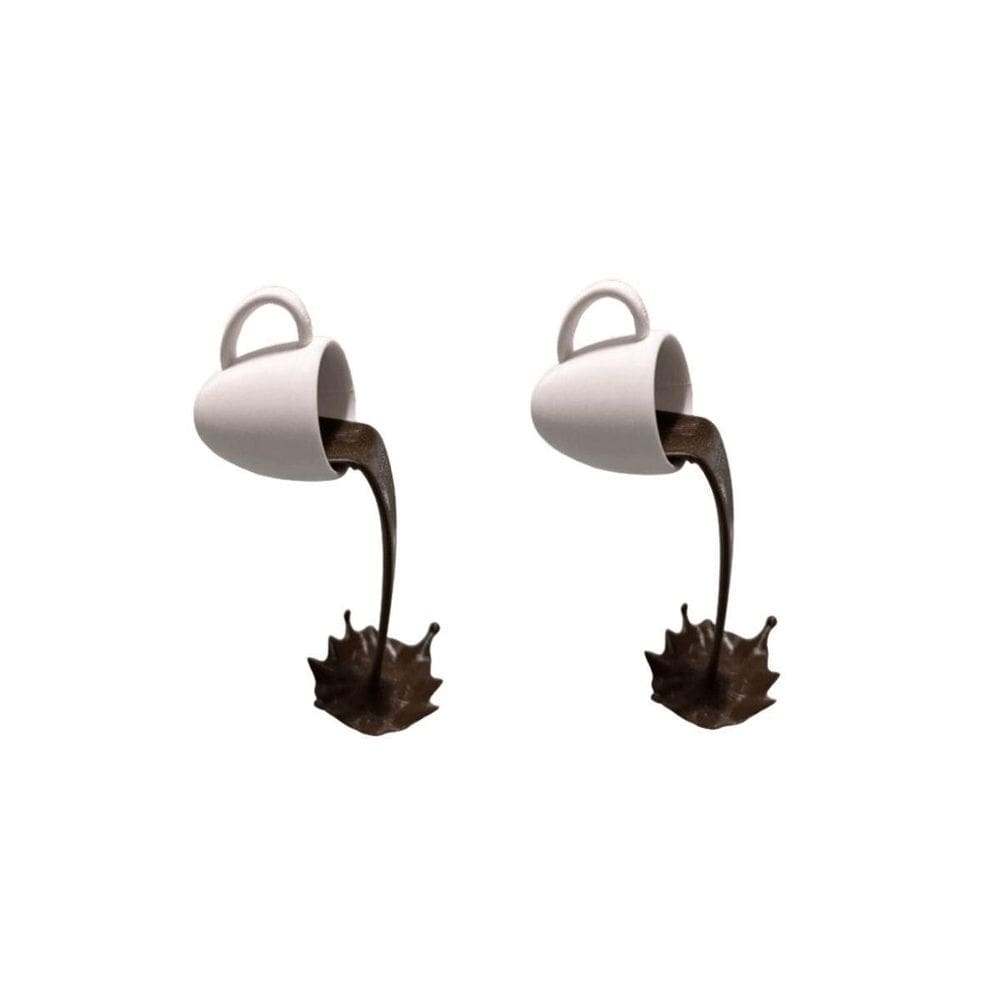 Kit 2 Xicaras Decorativas Flutuante Para Amantes De Café