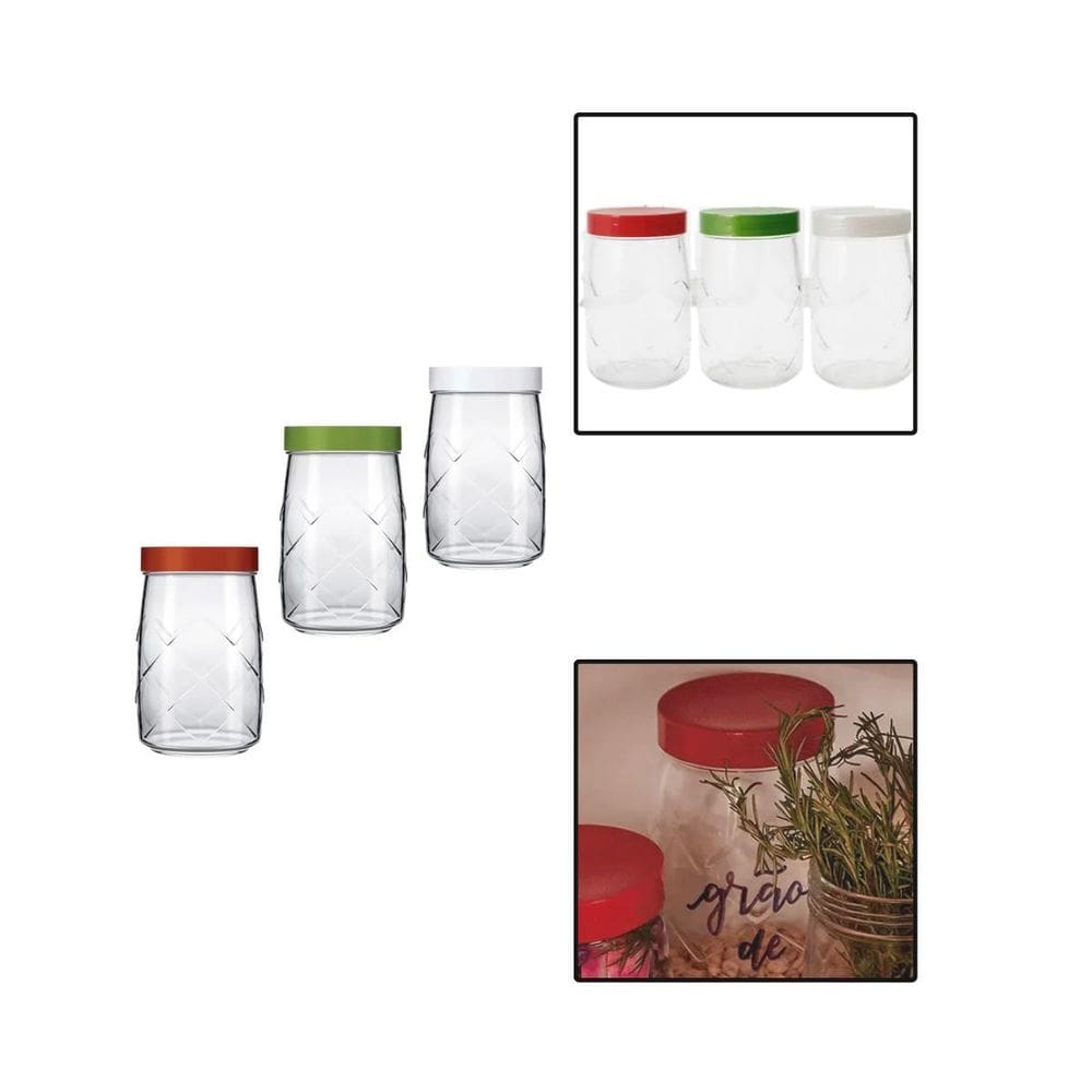 Pote De Vidro Maracatu 1,2L Com Tampa Cor