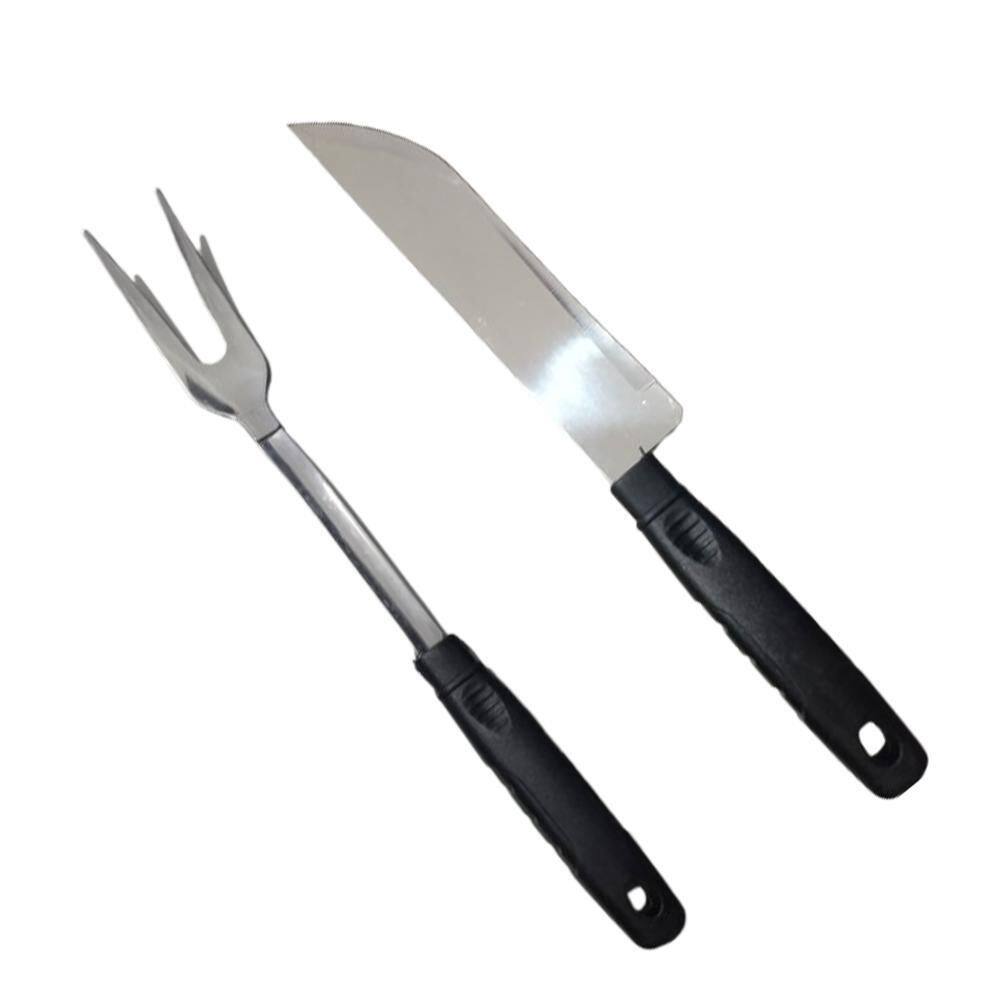 Conjunto Inox Faca E Garfo Para Churrasco Golden Inox