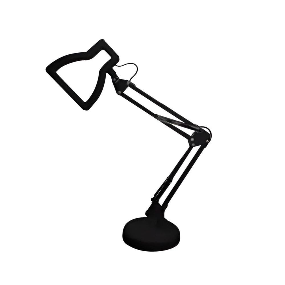 Luminária De Mesa 3D Led Preto Dimerizável Moderna Bivolt