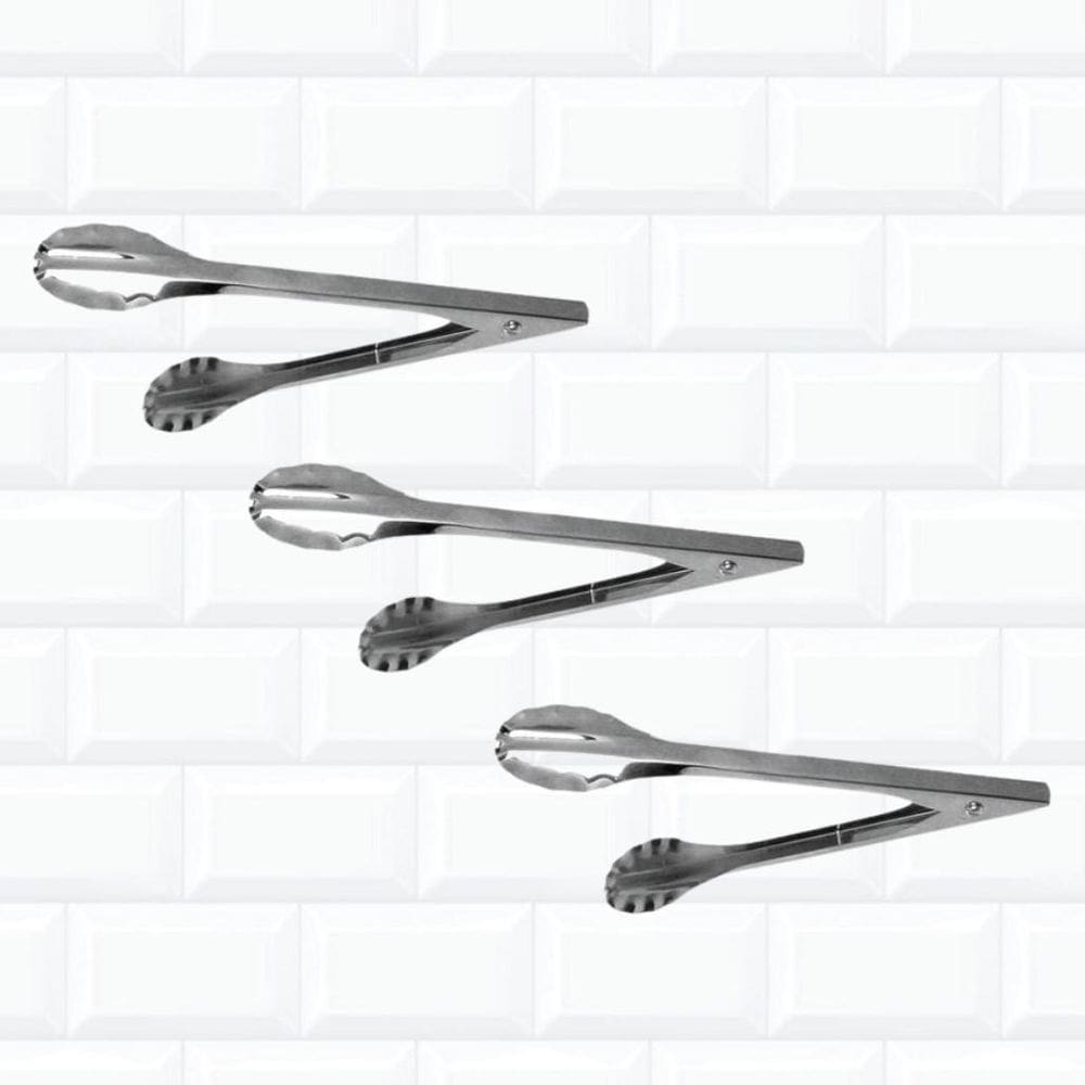 Kit 3 Pegador De Doce Salada Multiuso Inox Salgado Lanche