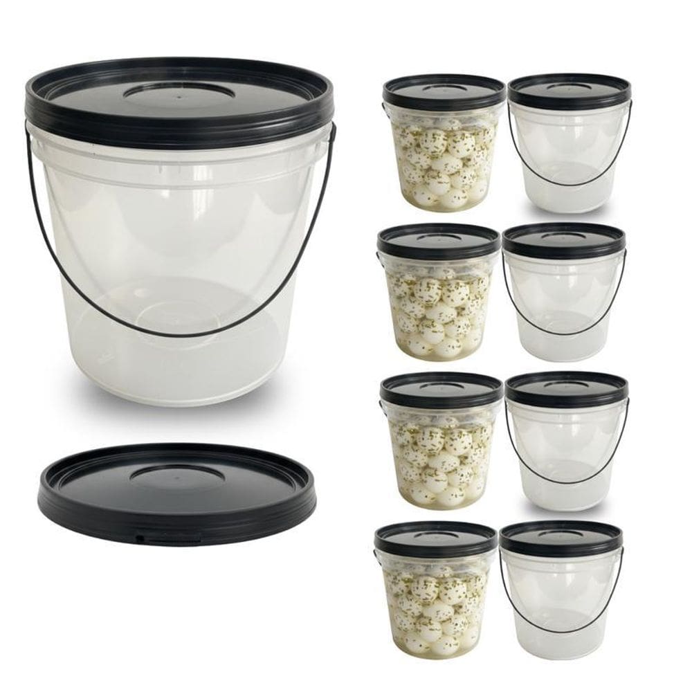 Balde Para Comprar Em Sc 3.2 Litros Transparente - 8 Pçs