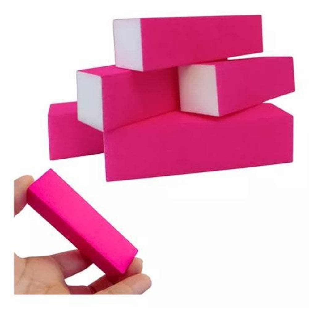 Kit 05 Lixas Mágica Bloco Polidora Manicure Unha Gel
