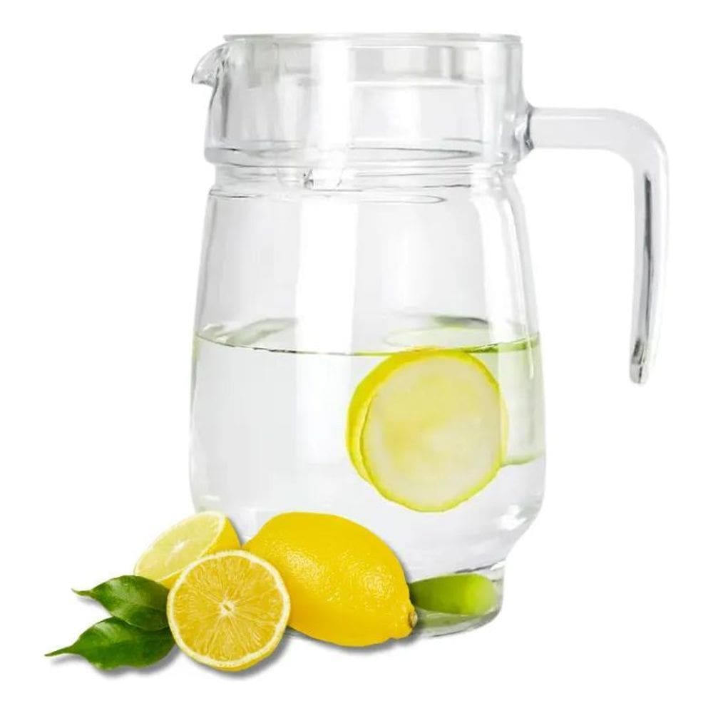 2X Jarra De Vidro Para Suco Com Tampa 1,8 Litros