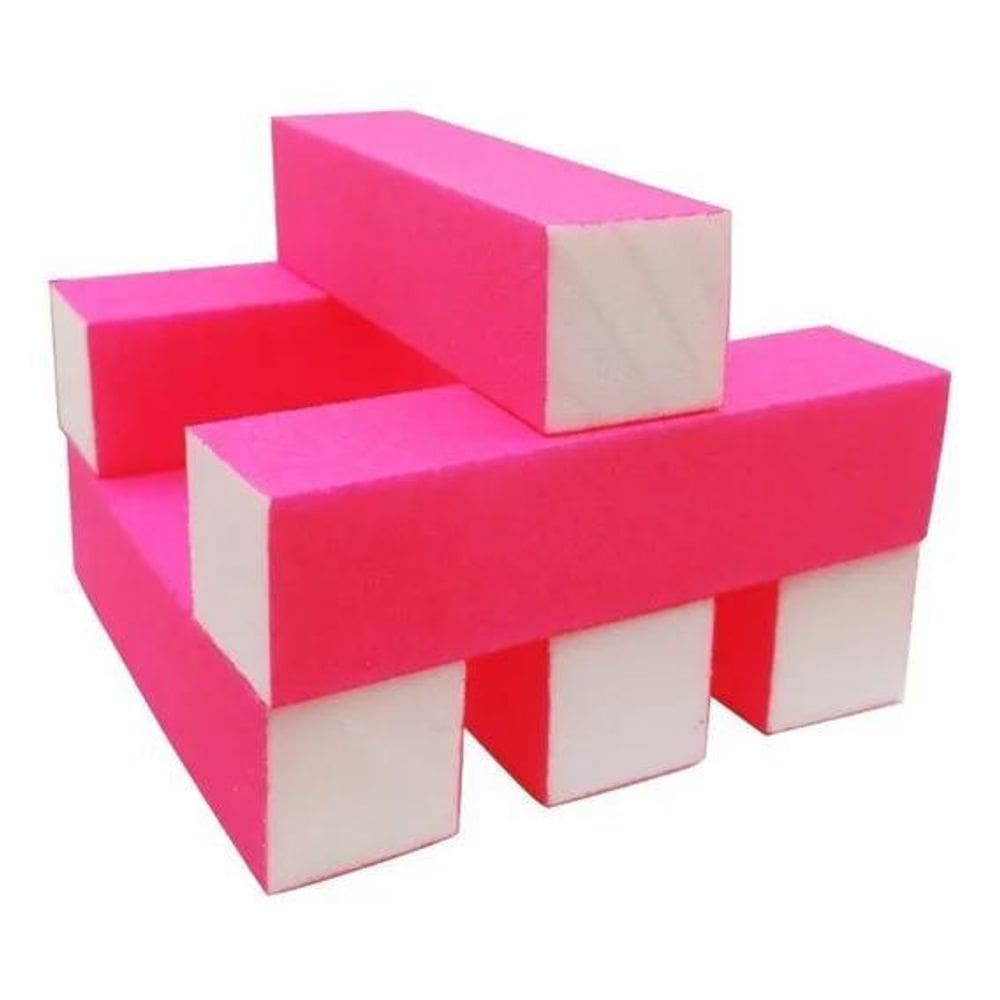 Kit 05 Lixas Polidora Bloco Unha Gel Manicure