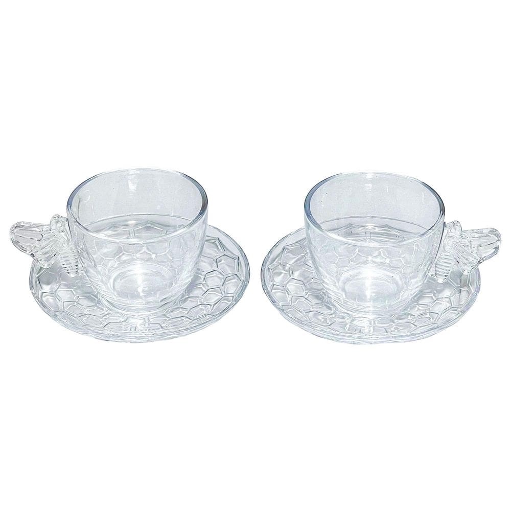 Conjunto De Xicaras Abelha 200Ml 4 Peças Haskraft