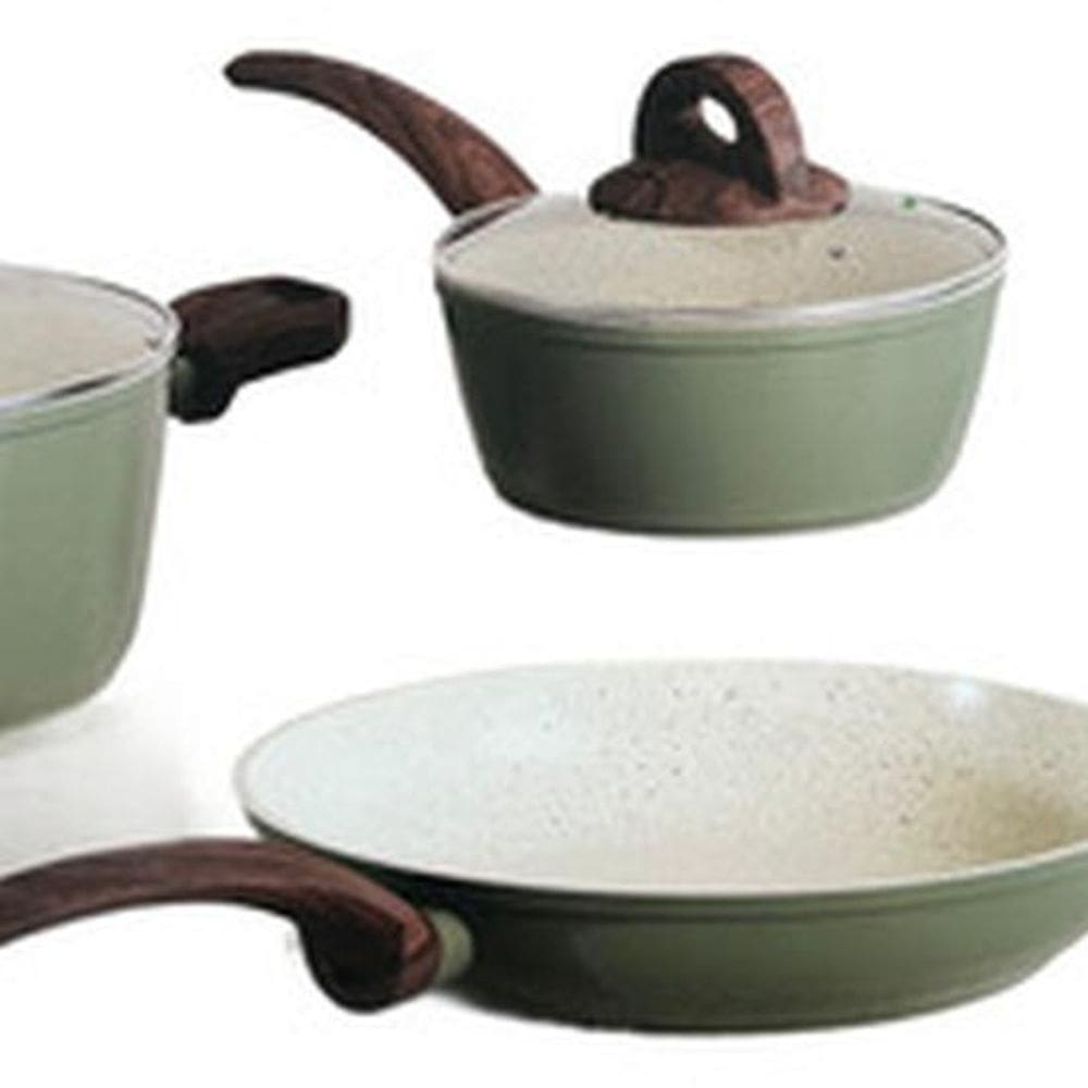 Conjunto 4 Panelas Ceramica Antiaderente Soft Verde - Jomafe