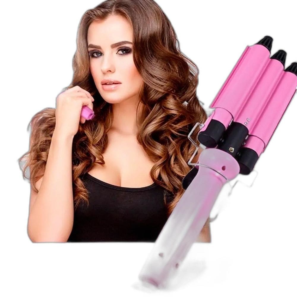 Trionda Modeladora De Cabelos Bivolt Rosa 25Mm