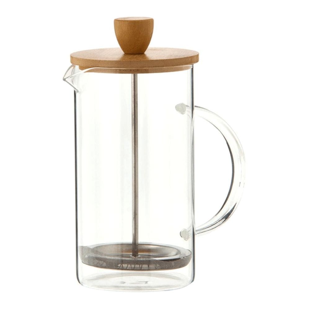 Cafeteira Prensa Francesa Vidro 600Ml Com Tampa Bambu Café