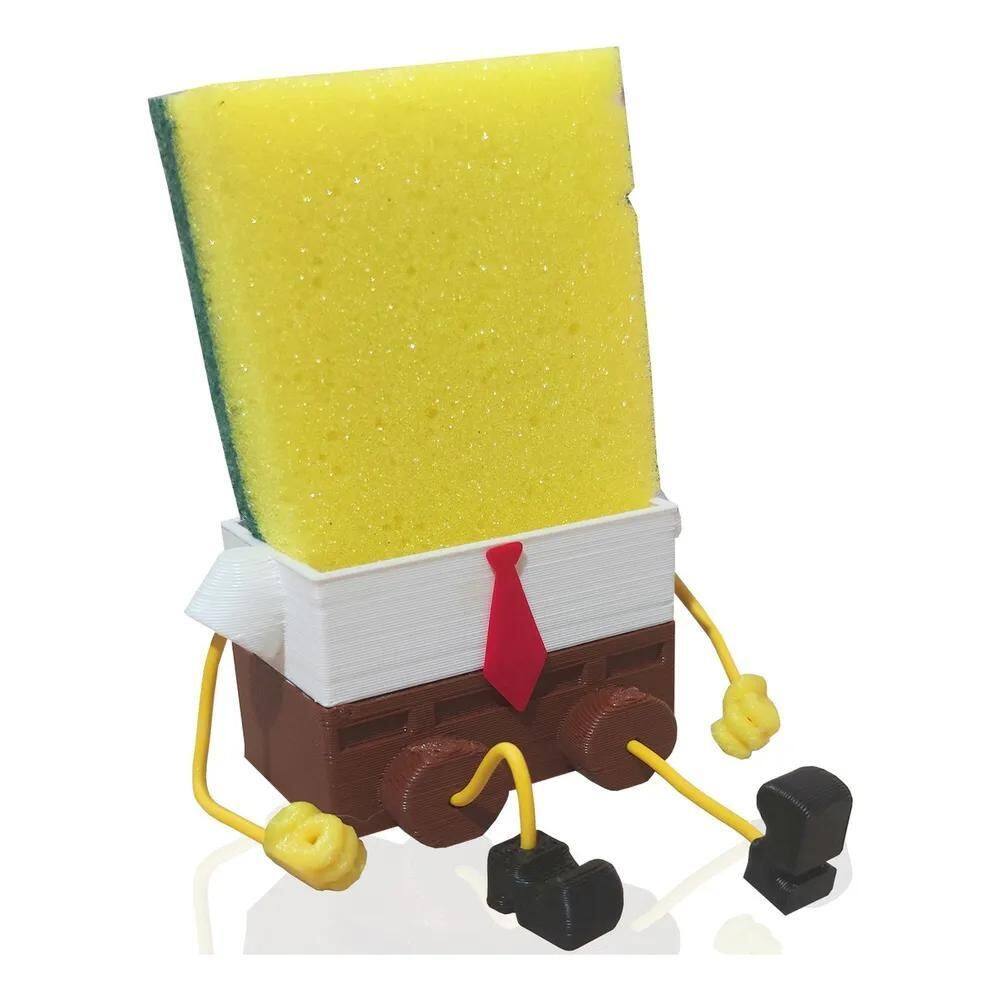 2X Suporte Decorativo Bob Esponja Bucha Decoração Cozinha