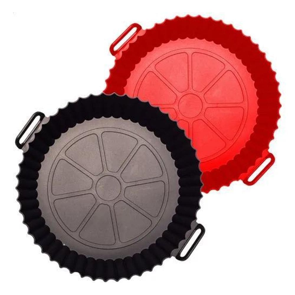 2X Kit 2 Forro Air Fryer De Silicone Reutilizável Antiaderen
