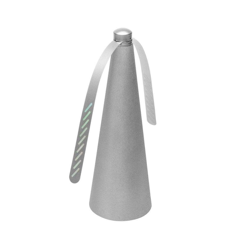 Ventilador Repelente De Mesa De Plástico Prateado - Lyor