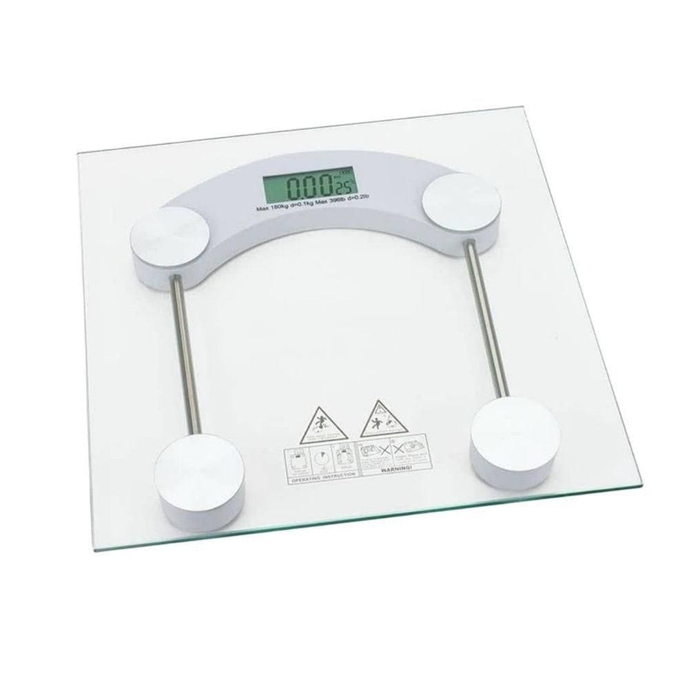 Balança Digital Corporal Para Banheiro E Academia Base De Vidro Atá 180kg Precisa