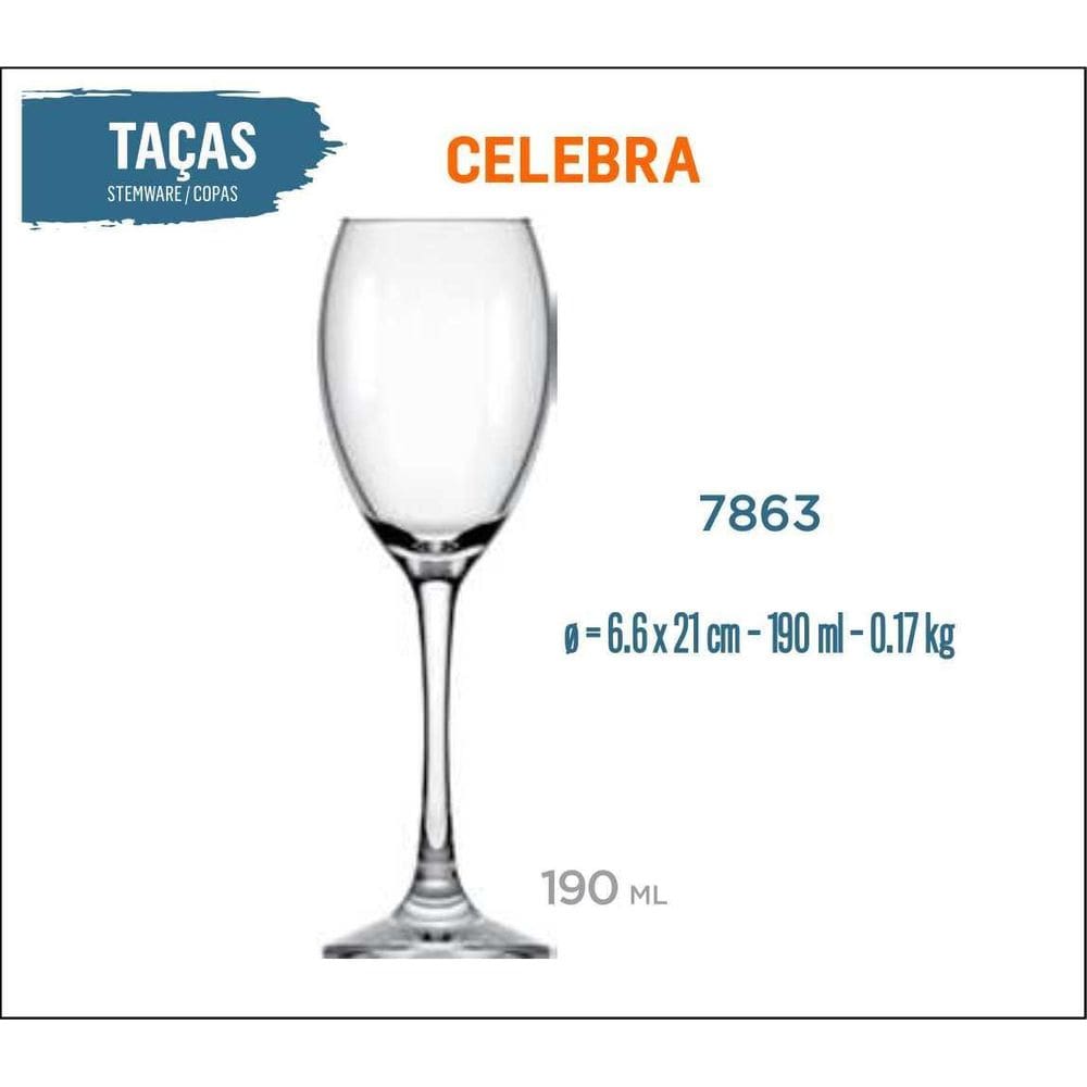 24 Taças Celebra 190Ml - Champanhe Espumante Frisante