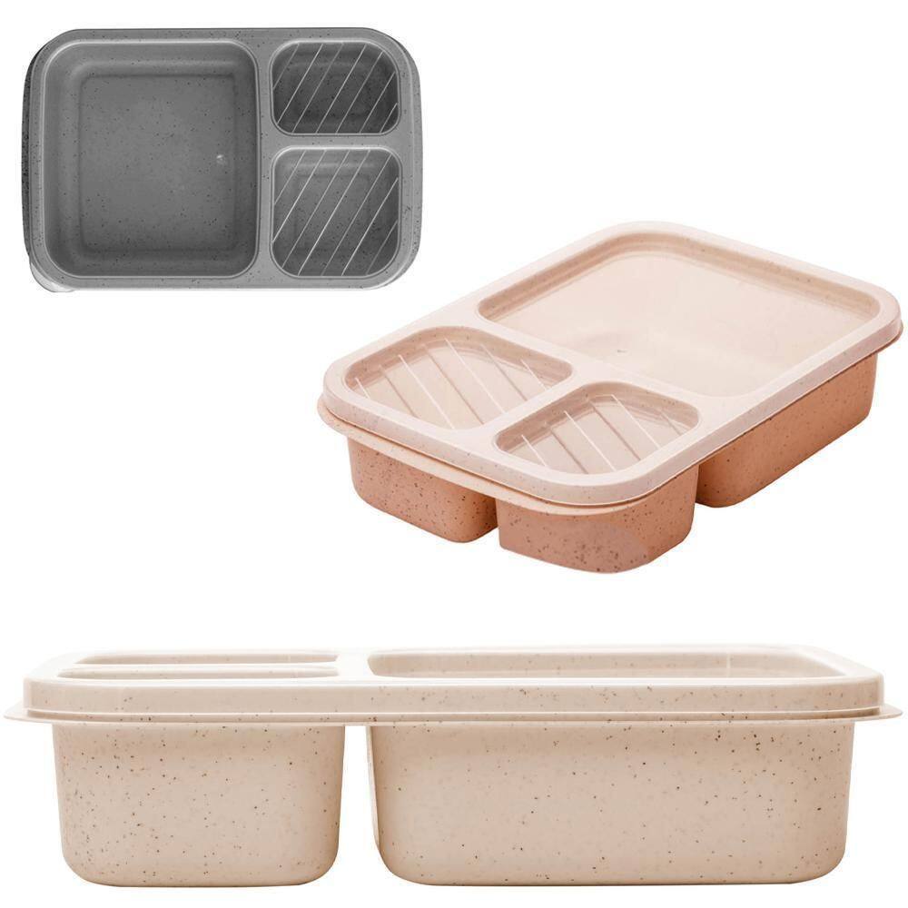 Marmita Ecologico 3 Divisorias Tampa Plastico 22,5X15X5,5Cm