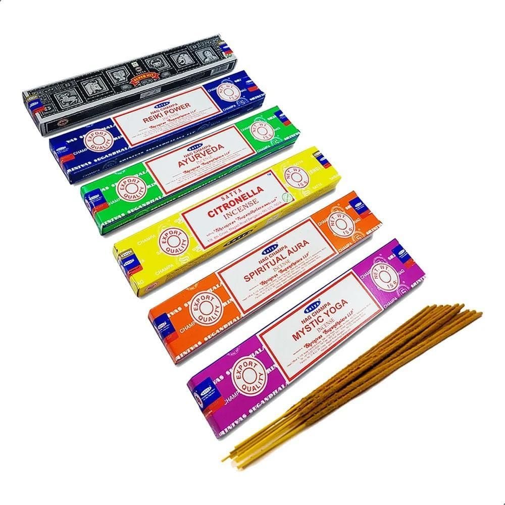 Incenso Nag Champa Massala Satya Aromas Mistos 6Cx D15Gr
