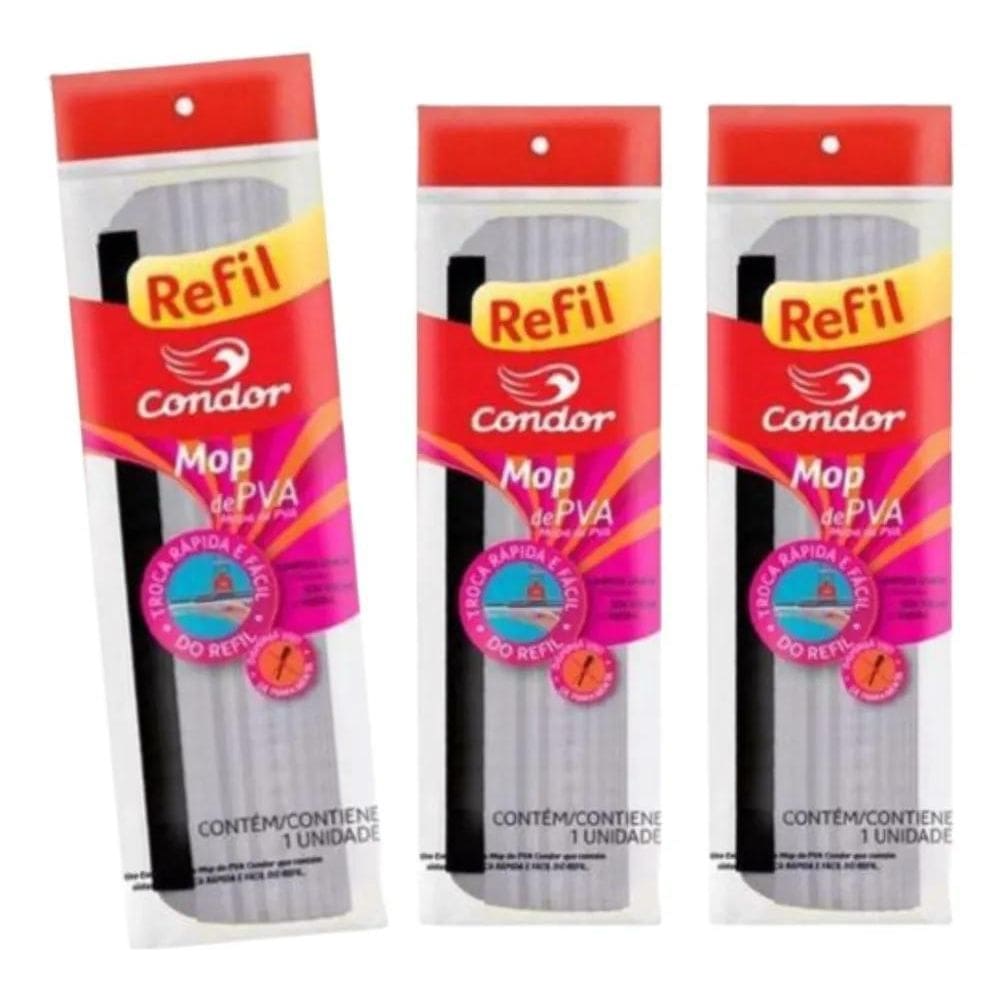 2X Refil Condor Pva Esfregão 3 Unidades