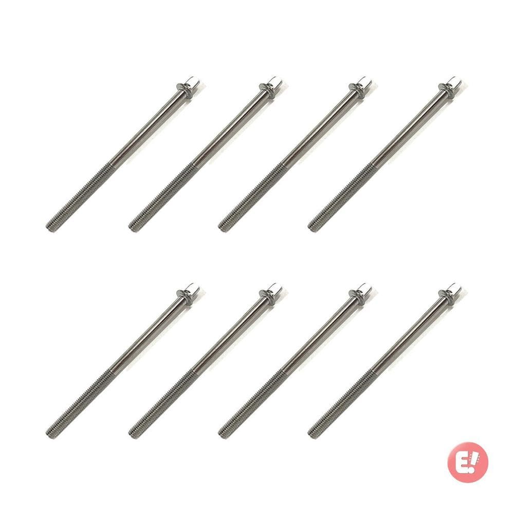 Kit 8 Parafuso Afinação De Bateria 100Mm X 5Mm