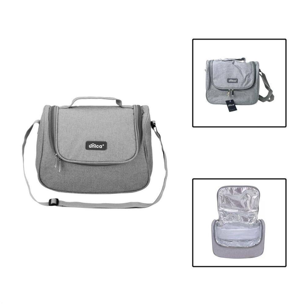 Bolsa Porta Marmita Lancheira Térmica Alça Fixa - Cinza