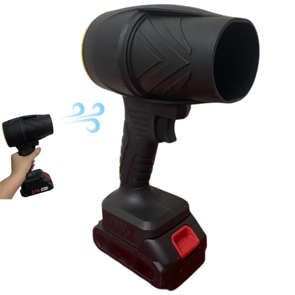 Soprador Turbo Fan 32000 RPM Potente Bateria Recarregavel Limpeza Quintal Jardim Poeira Folha Detrito Manutençao